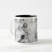 Geheime Studie von Wycliffes Bibel Zweifarbige Tasse (Vorderseite Links)
