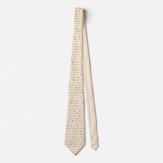 Geheime Symbol-Krawatte - Unicode Pergament Krawatte (Vorderseite)