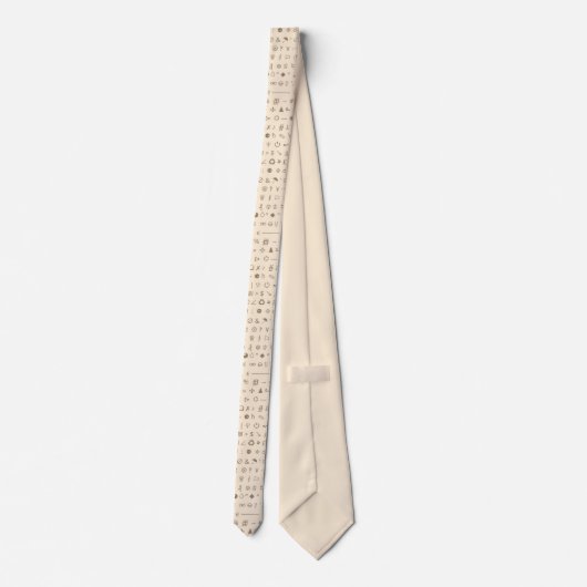 Geheime Symbol-Krawatte - Unicode Pergament Krawatte (Rückseite)