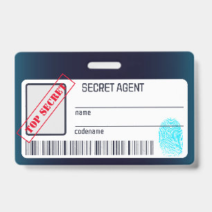 Geheimer Agent Detektiv Spion Mystery Party Ausweis