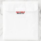 Geheimer Agent Quadratischer Aufkleber (Tasche)