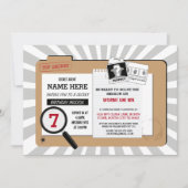 Geheimer Agent zum Geburtstag einladen Einladung (Vorderseite)