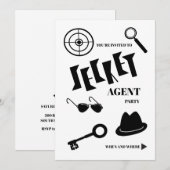 Geheimer Agentenparty Einladung (Vorne/Hinten)