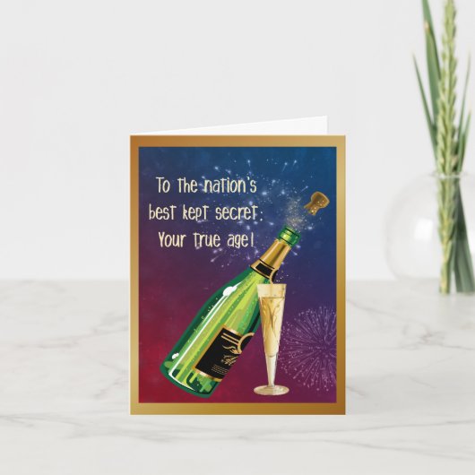 Geheimer Alters-Geburtstag Karte (Vorderseite)