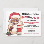 Geheimer Austausch von Geschenken für Santa Africa Einladung (Vorderseite)