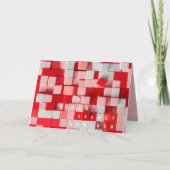 geheimer Bewunderer roter weißer Blöcke Valentinst Karte (Vorderseite)