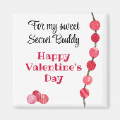 Geheimer Buddy, glücklicher Valentinstag, 2,5 cm Magnet (Vorne)