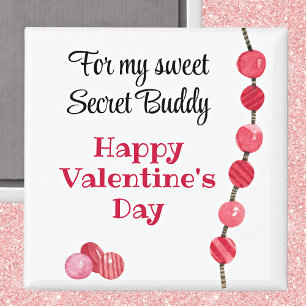 Geheimer Buddy, glücklicher Valentinstag, 2,5 cm Magnet