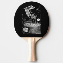 Geheimer Garagen-Resort Lustiges Ping-Pong-Pad Tischtennis Schläger