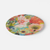 Geheimer Garten Blumen-III Pappteller (Schrägansicht)