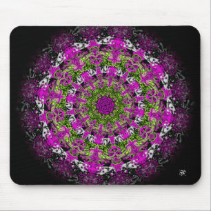 Geheimer Garten (farbenfrohes abstraktes Muster) Mousepad