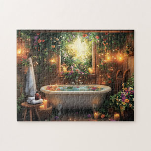 Geheimer Garten Spa Bad Florale Natur Oase Puzzle