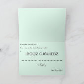 Geheimer Kodex Geburtstag 🕵️ ♂️ lustige Verschwör Karte (Innenseite)