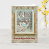 Geheimer Kumpel-Tag, Vintage feenhafte Karte (Gelbe Blume)