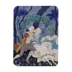 Geheimer Kuss, Illustration für "Partys Galantes" Magnet