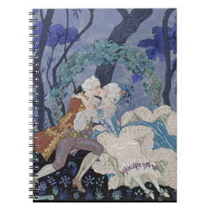 Geheimer Kuss, Illustration für "Partys Galantes" Notizblock