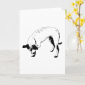 Geheimer Lächelnder Terrier Karte (Gelbe Blume)