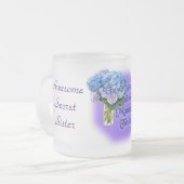 Geheimer Schwesterhydrangea-mattierter Becher Mattglastasse (Vorderseite Links)