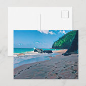 Geheimer Strand, Kauai Postkarte (Vorne/Hinten)
