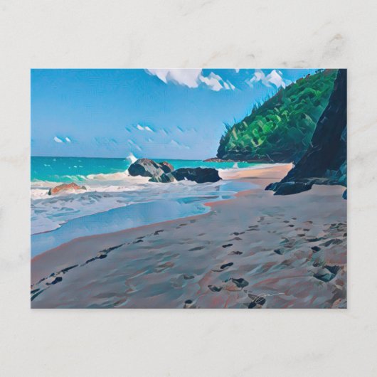 Geheimer Strand, Kauai Postkarte (Vorderseite)