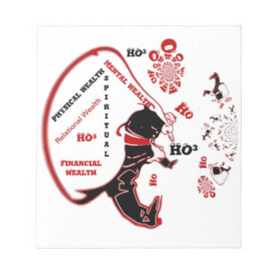 Geheimer Weihnachtsmann-Geschenk – Wohlstand & Rei Notizblock