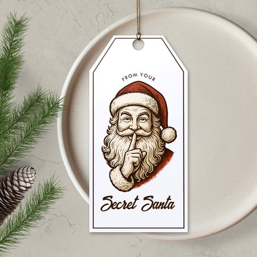 Geheimer Weihnachtsmann  Geschenkanhänger