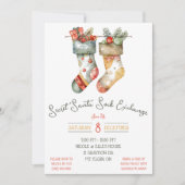 Geheimer Weihnachtsmann, Sockenwechsel, Austauschf Einladung (Vorderseite)