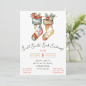 Geheimer Weihnachtsmann, Sockenwechsel, Austauschf Einladung (Stehend Vorderseite)