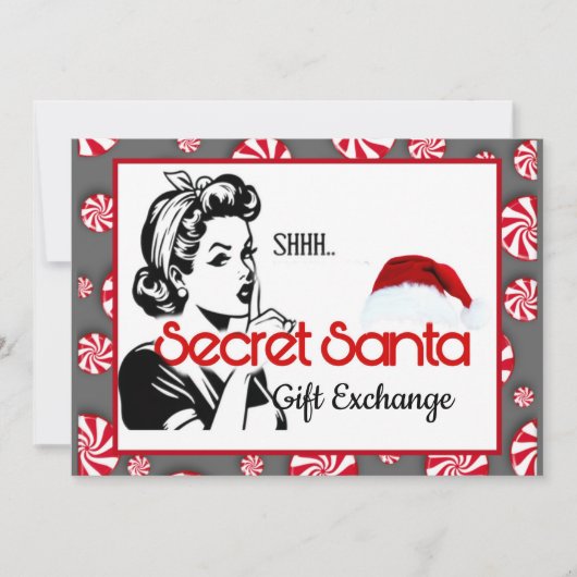 Geheimer Wichtel-Geschenkaustausch Einladung (Vorderseite)
