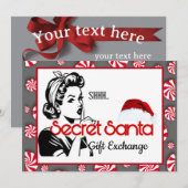 Geheimer Wichtel-Geschenkaustausch Einladung (Vorne/Hinten)