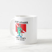 Geheimes Mitglieds-UNTERWASSERATEMGERÄT Steve Kaffeetasse (Vorderseite Links)