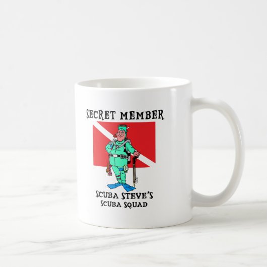 Geheimes Mitglieds-UNTERWASSERATEMGERÄT Steve Kaffeetasse (Rechts)