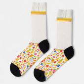 Geheimes wilde Sommerfrüchte-Muster mit Weiß Socken (Linkes Detail)