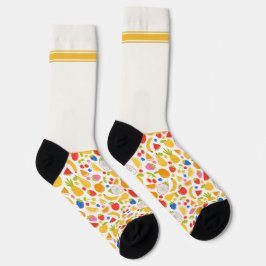 Geheimes wilde Sommerfrüchte-Muster mit Weiß Socken
