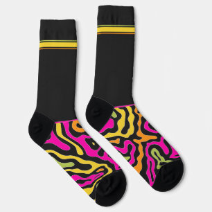 Geheimfarbige Topographie auf schwarz Socken