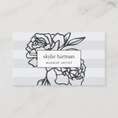 Geheimgarten | Blumenstreifen Visitenkarte (Vorderseite)