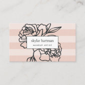 Geheimgarten | Blumenstreifen Visitenkarte (Vorderseite)