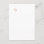Geheimgarten Blush Lovebirds Hochzeitsstimmung Begleitkarte (Rückseite)