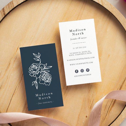 Geheimgarten | Floral Vertikale Social Media Visitenkarte