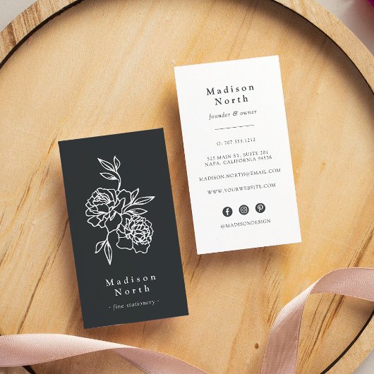 Geheimgarten | Floral Vertikale Social Media Visitenkarte