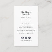 Geheimgarten | Floral Vertikale Social Media Visitenkarte (Rückseite)