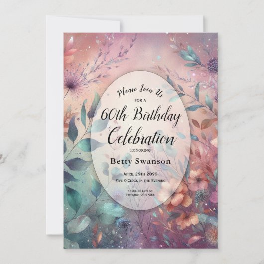 Geheimgarten im Abend Glow Custom Year Einladung (Vorderseite)