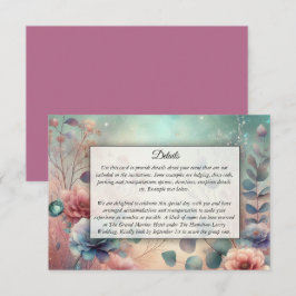 Geheimgarten im Abend Glühen Begleitkarte