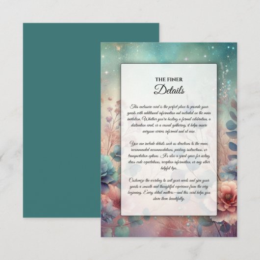 Geheimgarten im Abend Glühen Begleitkarte (Vorne/Hinten)