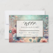 Geheimgarten im Abend Glühen RSVP Karte (Vorderseite)