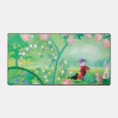 Geheimgarten mit Gnome Illustration Schreibtischunterlage (Vorderseite)