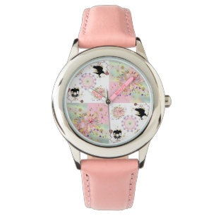Geheimgarten mit Harlequin... Pink Girls Watch Armbanduhr