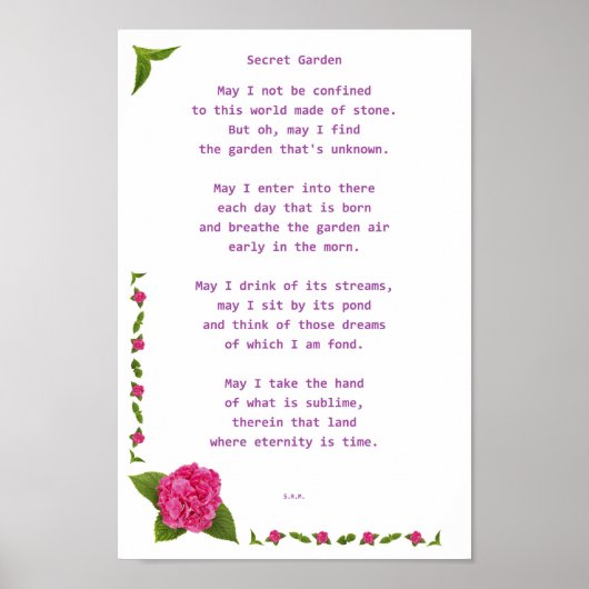 Geheimgarten Poster (Vorne)