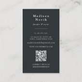 Geheimgarten | Vertikaler floraler QR-Code Visitenkarte (Rückseite)