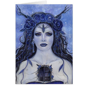 Geheimhalter Gothic Art Grußkarte von Renee